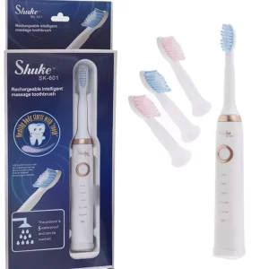 Электрическая зубная щетка Shuke с 4-мя насадками  / Аккумуляторная зубная щетка