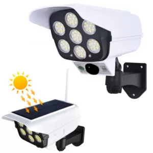 Уличный светильник в виде камеры с датчиком движения + пульт, CL-877B / Настенный LED фонарь на солнечной батарее