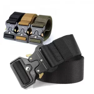 Мужской универсальный ремень 125 см с металлической пряжкой / Ремень для повседневного стиля