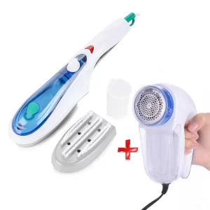 Ручной отпариватель для одежды Steam Brusher + Подарок Машинка для снятия катышков Lint Remover YX-5880 / Паровая щетка