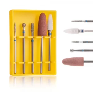 Стартовый набор фрез для плотной кутикулы 5 в 1 / Фреза для снятия гель лака