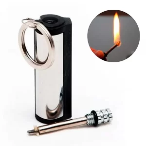 Вечная спичка бензиновая Make Fire / Многоразовая спичка / Огниво брелок зажигалка