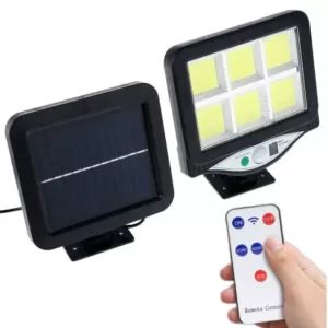 Фонарь уличный на солнечной батарее с датчиком движения и пультом BK-128-6COB / Настенный светильник для сада