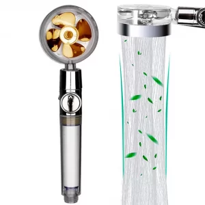 Душевая насадка с вентилятором с уникальным рисунком воды, цвет Рандом / Насадка для душа с турбонадувом 360 градусов