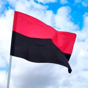 Флаг УПА (УНР) большего размера 135х90 см / Черно-красный тканевый флаг