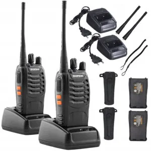 Рация портативная до 5 км, 5 Вт, 2 шт, 16 каналов, Baofeng 888s / Военная радиостанция двухдиапазонная