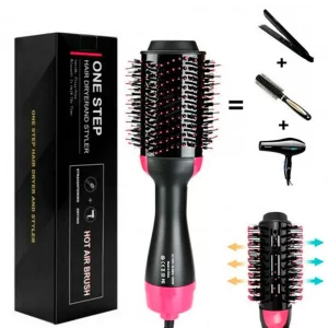 Фен щетка для укладки и завивки волос 3в1 One Step / Стайлер с ионизацией и горячим воздухом