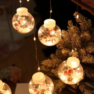 Гирлянда штора "Дед Мороз" от сети, 3м / Новогодняя LED гирлянда