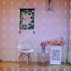 Гирлянда штора водопад 2х2 м, от 220v, 200LED / Новогодняя светодиодная гирлянда - Белый