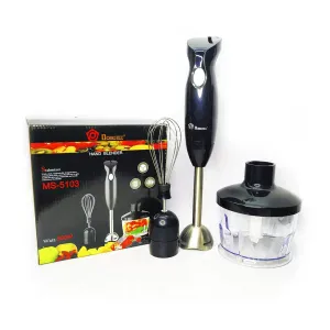 Блендер погружной 3в1 500 Вт, Domotec MS-5103, с чашей и венчиком / Многофункциональный блендер-измельчитель