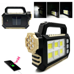 Фонарь переносной 3в1 HS-8029, Power bank, солнечная батарея, USB / Аккумуляторный фонарь-прожектор