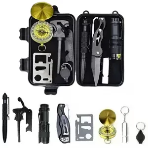 Туристический набор аксессуаров 9-в-1 EL-2381 / Комплект для кемпинга и активного отдыха