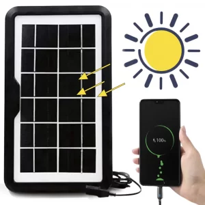 Портативная солнечная батарея 8Вт CL-680 / Солнечная панель для кемпинга