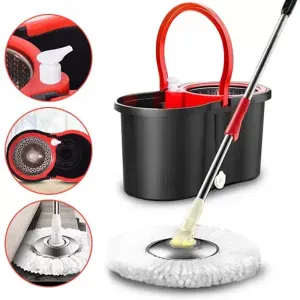 Набор для уборки ведро и швабра 10л, Spin Mop 360 / Швабра с отжимом / Комплект для влажной уборки