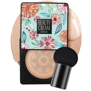 Кушон для лица 20мл Moisture Beauty Cream Concealer, цвет Натуральный + Спонж / База под макияж кремообразная / Тональный крем / Тональник для лица