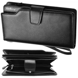 Мужское кожаное портмоне 19,5х10х3 см, Baellerry Business / Кошелек мужской из кожзама