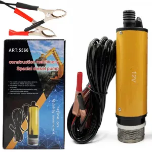 Топливоперекачивающий насос для дизельного топлива, 12V, 50мм, погружной / Насос  с фильтром в алюминиевом корпусе