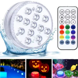 Водонепроницаемый светильник RGB на 16 цветов EL-2070, с пультом / Накладной точечный светильник / Подсветка басейнов