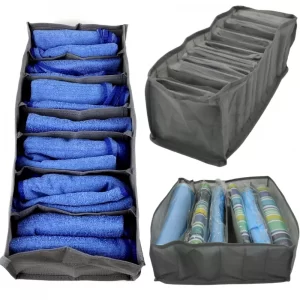 Набор органайзеров для хранения нижнего белья, 3в1, складные / Универсальные органайзеры для вещей в шкаф