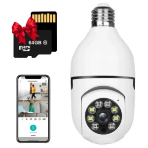 Wifi камера в патрон Е27, Smart 3120S-DPXY 2MP + Подарок Карта памяти на 64GB / IP камера / Уличная видеокамера