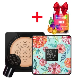 Кушон 20мл, со спонжем, Beauty Cream Concealer + Подарок Капсулы для волос Sevich / База под макияж кремообразная / Тональный крем