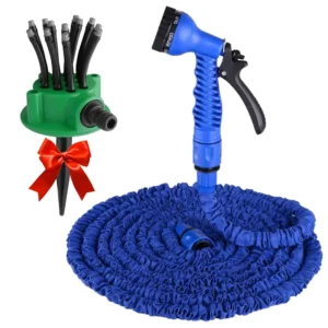 Шланг для полива 30 м с распылителем Magic Hose + Подарок Садовый распылитель 12в1 / Шланг поливочный растягивающийся