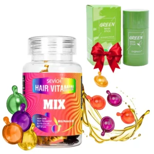 Капсулы для волос, микс 30 шт, Sevich + Подарок Глиняная маска-стик / Капсулы с витаминами и маслами для волос / Масло для восстановления волос