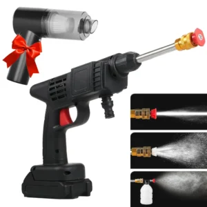 Аккумуляторная мойка высокого давления 24В + Подарок Автомобильный пылесос Vacuum cleaner / Портативная мойка-пистолет для машины / Ручная мини-мойка для авто