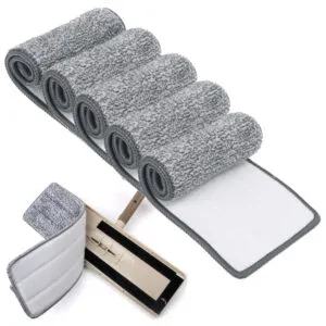 Комплект 5шт Насадка на швабру лентяйку 32*11 см / Сменная насадка из микрофибры для швабры