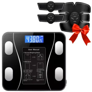 Весы умные напольные Bluetooth A-8003 до 180 кг + Подарок Миостимулятор Smart Witness / Электронные весы с приложением для Android или IOS