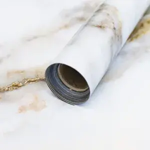 Самоклеящаяся пленка 5м х 60см, Белый Мрамор / Кухонная пленка для поверхностей / Декоративная пленка самоклейка