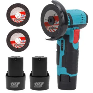 Аккумуляторная болгарка с 2 дисками в кейсе, W-153-7 + 2 аккумулятора 12В / Мини болгарка для дома / Элекроболгарка / УШМ