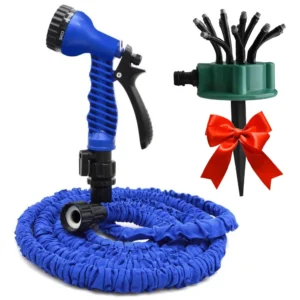 Шланг для полива 7,5м-75м + ПОДАРОК Садовый распылитель 12в1 / Поливочный растягивающийся шланг 7,5/15/22,5/30/45/52,5/60/75м