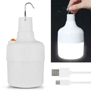 Лампа для кемпинга с крючком для подвешивания, 20Вт, с USB, BK 1820 / Кемпинговый фонарь-светильник / Подвесная лампа-фонарь