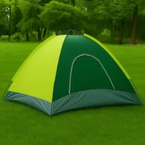 Туристическая палатка для трёх человек 200х110 см + чехол, Зеленая / Кемпинговая палатка для отдыха на природе