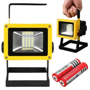 Переносной прожектор аккумуляторный 2400лм, 30Вт, D15 / Светодиодный фонарь кемпинговый / LED лампа-прожектор