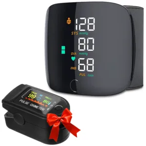 Автоматический тонометр на запястье + Подарок Пульсоксиметр SP2 / Аппарат для измерения давления / Электронный тонометр