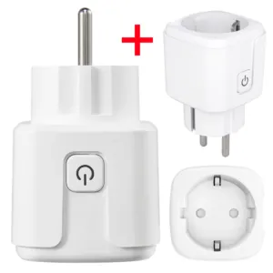 Комплект 2шт Умная WiFi розетка на 20А со счетчиком электроэнергии, Tuya Smart 4400Вт / Вай фай розетка / Смарт розетка