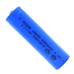 Аккумуляторная батарейка Li-Ion 18650 6800мАч, 3,7В, 1шт / Литий-ионная батарейка / Аккумулятор Li-Ion / Многоразовая батарейка