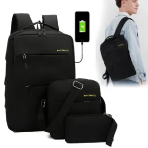 Городской рюкзак 3в1 с сумкой и кошельком (18л, 42х33х10см) 9018 / Спортивный рюкзак / Портфель с сумкой и кошельком