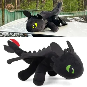 Мягкая игрушка для авто Дракон Беззубик, на клейкой основе, 20см / Плюшевая игрушка в машину / Игрушка Дракон в авто