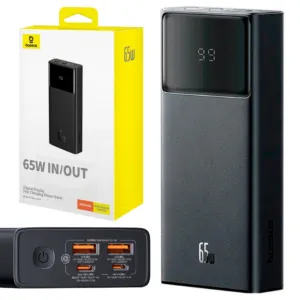 Повербанк с дисплеем 20000мАч 65Вт (2хUSB, microUSB, Type-C), Baseus StarLord / Портативный внешний аккумулятор / Power Bank