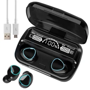 Беспроводные наушники с дисплеем, микрофоном и USB, TWS M10 / Блютуз наушники / Bluetooth наушники