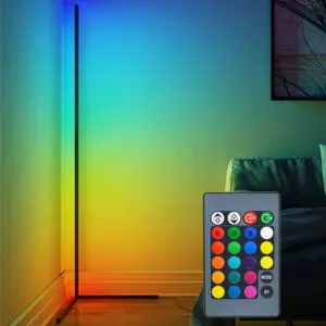 Угловой LED торшер 135см, RGB, от USB + Пульт / Напольная РГБ лампа / Угловая лампа торшер для спальни / Светодиодный светильник напольный / Лед лампа