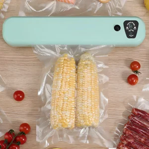 Вакууматор для пищевых продуктов + пакеты, от сети, Vacuum Sealer / Домашний вакууматор для мяса / Кухонный вакууматор для еды / Вакуумный упаковщик для дома