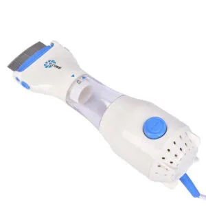 Расческа электрическая для удаления вшей и блох V Comb Licetec с вытяжкой / Электро гребень от паразитов