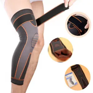 Бандаж коленного сустава, эластичный, с фиксирующим ремнем, 1шт, KNEE SUPPORT MA-23 / Наколенник компресионний