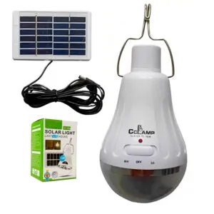 Подвесной аварийный LED фонарь 10Вт с солнечной панелью CL-028MAX / Лампочка для кемпинга / Солнечная лампа