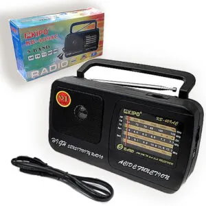 Радиоприемник на батарейках + сеть, 5 волн KIPO KB-409 AC / Портативный радиоприемник / Универсальный приемник