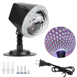 Яркий вращающийся шар RGB Ocean Wave Projector Light SE-371-01 / Лазерный диско-проектор